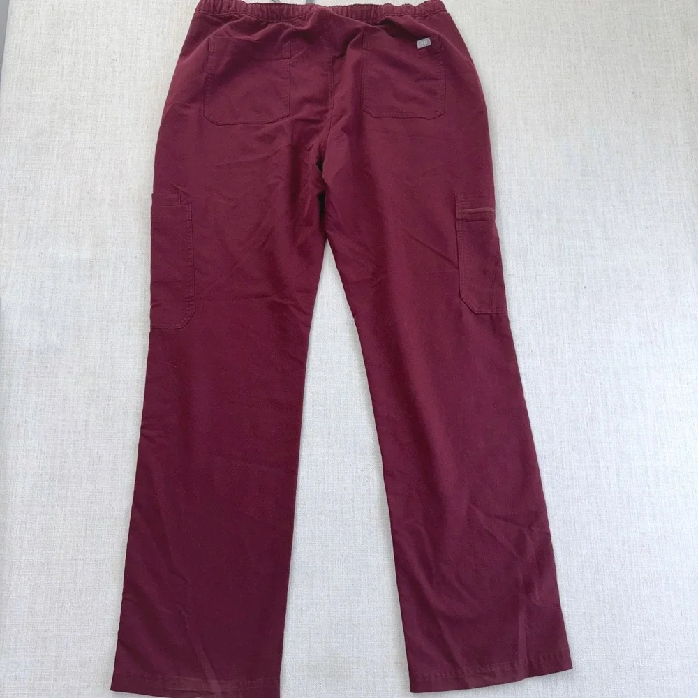 FIGS Technical Collection Men's XL Burgundy Cargo Scrub Pants Stretch TM3001